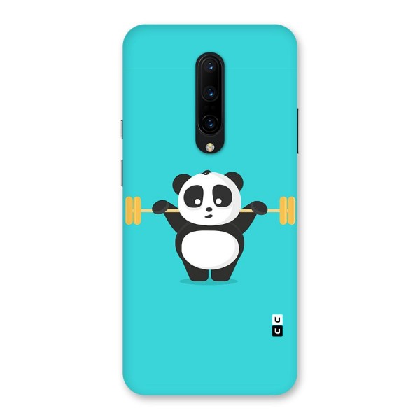 Cute Weightlifting Panda Back Case for OnePlus 7 Pro